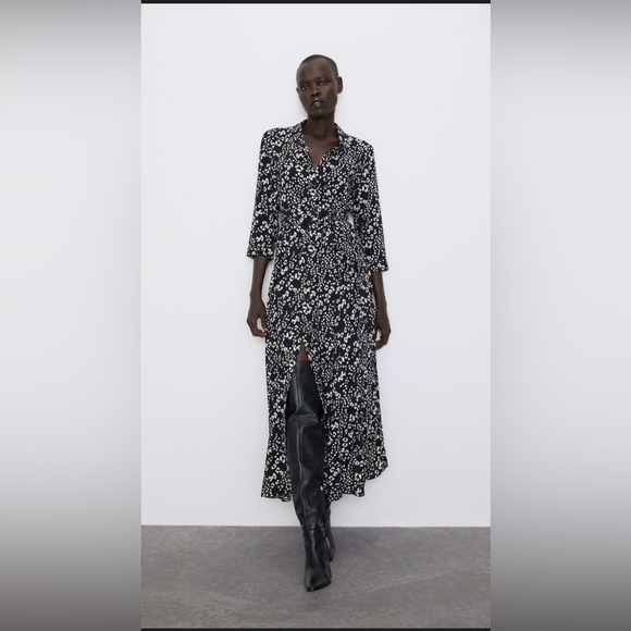 ZARA “Marilyn “ 100% viscose maxi dress - medium - Picture 2 of 11